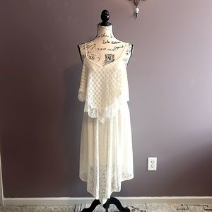Francesca’s Boutique White Lace Dress EUC! Medium